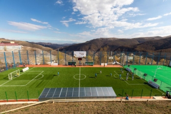 В Дашкесане сданы в эксплуатацию реконструированные ЗАО AzerGold площадки для мини-футбола, волейбола и баскетбола