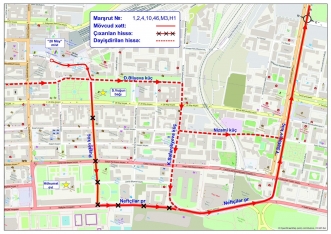 20 marşrut xəttinin hərəkət sxemi dəyişdirilir | FED.az