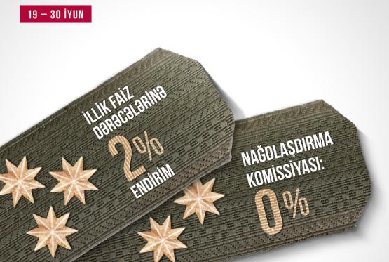 Kapital Bank hərbçilərə 2% endirimlə kredit kampaniyası təqdim edir