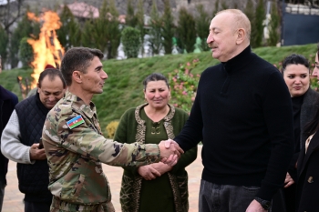 Prezident Xocavəndin Xanoba kəndində - FOTOLAR | FED.az