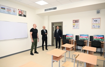Ağdam şəhər 1 nömrəli tam orta məktəbin binasının açılışı olub - FOTOLAR | FED.az
