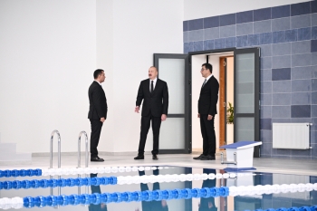 Prezident  Yevlax Olimpiya İdman Kompleksinin açılışında iştirak edib - FOTOLAR | FED.az