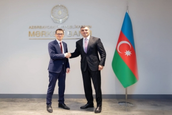 Taleh Kazımov İsveçrə Milli Bankının sədri ilə görüşüb - FOTOLAR