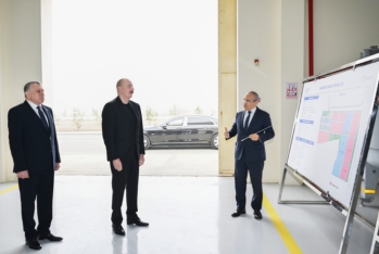 Prezident Sabirabadda aqrokimyəvi vasitələrin istehsalı müəssisəsinin fəaliyyəti ilə tanış olub