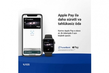 Apple Pay TuranBank-da – İLK ÖDƏNİŞDƏ 5 AZN KEŞBEK!