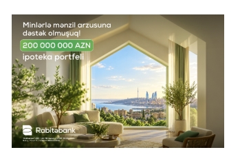 Rabitəbankın ipoteka portfeli - 200 MİLYON MANATI ÖTÜB