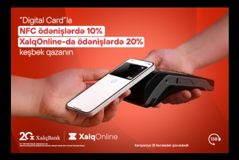 Xalq Bankdan Digital Card-la əməliyyatlara - [red]20%-DƏK KEŞBEK![/red] | FED.az