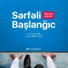 AccessBank-dan sahibkarlar üçün - "SƏRFƏLİ BAŞLANĞIC"  PAKETİ