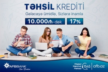 “AFB Bank”dan yeni Təhsil krediti məhsulu