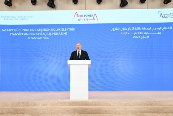 "Xızı-Abşeron" Külək Elektrik Stansiyasının rəsmi açılışında İlham Əliyev çıxış edib - TAM MƏTN