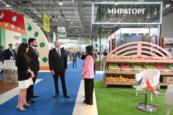 Prezident İlham Əliyev “InterFood Azerbaijan” və “Caspian Agro” sərgiləri ilə tanış olub - FOTOLAR | FED.az