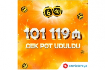 “6/40” tirajlı lotereyasında 101.119 manat dəyərində - “Cekpot” UDULDU