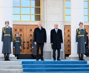 İlham Əliyev Qazaxıstana dövlət səfərinə gəlib | FED.az