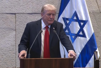 Trampın Knessetdəki çıxışı zamanı təxribat törədildi