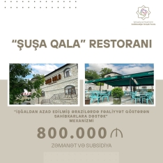 “Şuşa Qala” restoranı layihəsi üzrə ayrılan 800 min manat kreditin 90 faizədək hissəsi dövlət zəmanəti ilə təmin edilib | FED.az