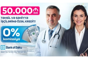 Bank of Baku-dan TƏHSİL və SƏHİYYƏ işçilərinə özəl - 50.000 AZN-dək KOMİSSİYASIZ KREDİT