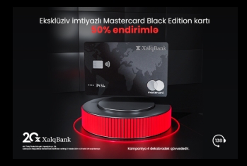 Xalq Bank предлагает 50% скидку на карту MasterCard Black Edition