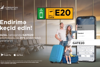 AZAL предлагает скидку 20% на авиабилеты по промокоду GATE20