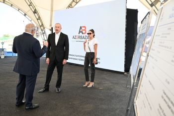 Prezident Gəncədə bazalt məhsullarının istehsalı müəssisəsinin təməlini qoyub - [red]YENİLƏNİB[/red] | FED.az