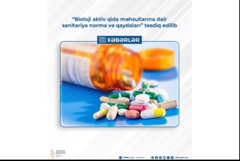 “Bioloji aktiv qida məhsullarına dair sanitariya norma və qaydaları” təsdiq edilib