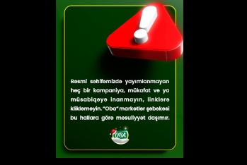 “OBA” Marketlər şəbəkəsindən vacib  - [red]AÇIQLAMA[/red] | FED.az