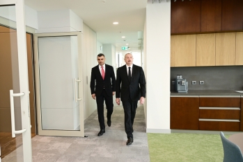 İlham Əliyev Mərkəzi Bankın yeni binasının açılışında iştirak edib - FOTOLAR | FED.az