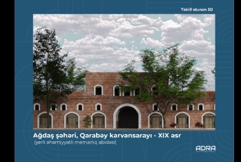 XIX əsrə aid Qarabəy karvansarayının fasadındakı reklamlar sökülüb - FOTOLAR