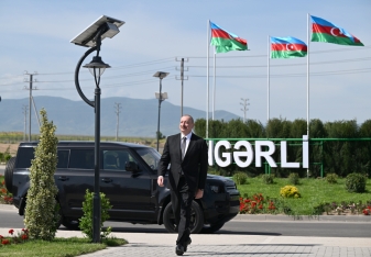 Prezident İlham Əliyev Ağdamın Kəngərli kəndinin açılışında  - FOTOLAR | FED.az