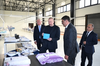 Prezident İlham Əliyev “LATIFA” Laçın tikiş fabrikinin açılışında iştirak edib[b][red] - YENİLƏNİB[/red][/b] | FED.az