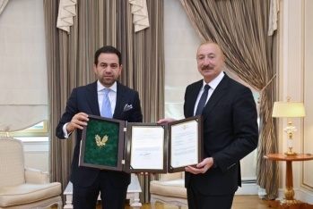 İlham Əliyevə “Zayed İnsan Qardaşlığı Mükafatı”nın sertifikatı təqdim edilib