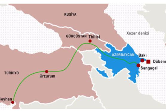 Ötən ay BTC kəməri ilə 2,4 milyon ton Azərbaycan nefti nəql olunub