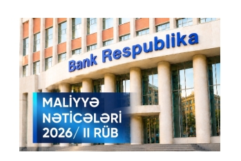 Bank Respublika 2026-cı ilin ilk yarımilini əsas maliyyə göstəriciləri üzrə əhəmiyyətli artımla - BAŞA VURUB