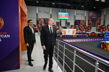 Prezident  Yevlax Olimpiya İdman Kompleksinin açılışında iştirak edib - FOTOLAR | FED.az