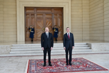 Latviya Prezidentinin rəsmi qarşılanma mərasimi olub - FOTOLAR