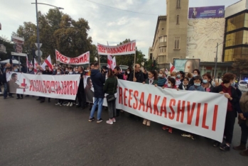 Tbilisidə müxalifət Saakaşvilinin azad edilməsi tələbi ilə - MİTİNQ KEÇİRİR