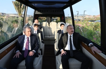 Əliyev və Mirziyoyev 3 milyard dollar yatırılmış “Sea Breeze”də - FOTOLAR | FED.az