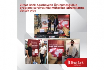 "Ziraat Bank Azərbaycan" Özünüməşğulluq proqramı çərçivəsində müharibə iştirakçılarına - DƏSTƏK OLDU