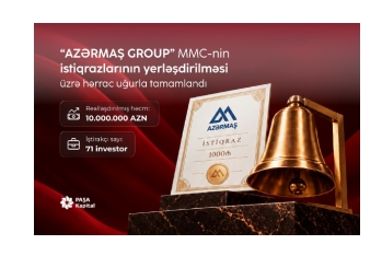 “PAŞA Kapital”ın anderrayteri olduğu dövlət zəmanətli ilk korporativ - “AZƏRMAŞ GROUP”un istiqrazları uğurla yerləşdirildi
