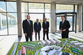 Prezident  “SABAH.city” innovasiya şəhərciyinin birinci mərhələsinin açılışında - FOTOLAR | FED.az