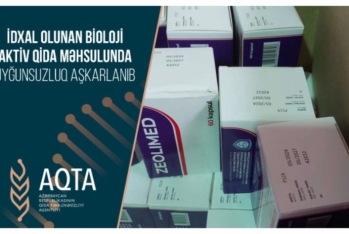 “Novator Farma”nın İtaliyadan gətirdiyi bioloji aktiv qida məhsulunda uyğunsuzluq aşkarlandı