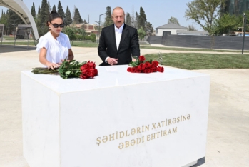 Prezident İlham Əliyev və  Mehriban Əliyeva Gәncә Memorial Kompleksində görülən işlərlə tanış olublar - YENİLƏNİB
