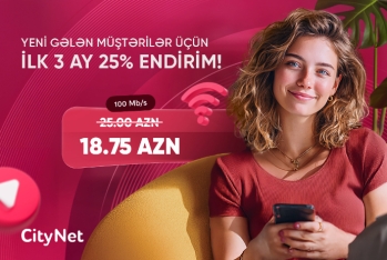“CityNet”dən yeni abunəçilərə - XÜSUSİ ENDİRİM KAMPANİYASI