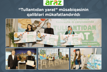 “Araz” supermarketlər şəbəkəsinin keçirdiyi “Tullantıdan yarat” müsabiqəsinin  qalibləri - MÜKAFATLANDIRILIB