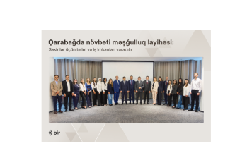 Bir ekosistemi Qarabağ sakinləri üçün yeni məşğulluq layihəsinə - START VERİB