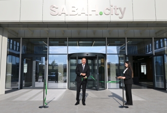 Prezident  “SABAH.city” innovasiya şəhərciyinin birinci mərhələsinin açılışında - FOTOLAR | FED.az
