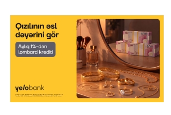 Yelo Bank qızıl sahiblərinə aylıq 1%-dən kredit - TƏKLİF EDİR