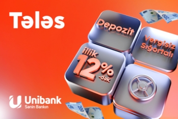 Unibank əmanət faizini yüksəldib - İllik 12%, sığortalı və vergidən azad!