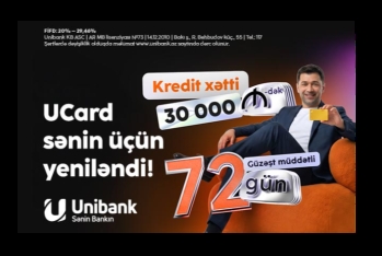 UCard: 30 000 manatadək geniş imkan və 72 günədək rahatlıq!