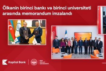Ölkənin birinci bankı və birinci universiteti arasında - MEMORANDUM İMZALANDI