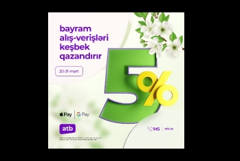 Azər Türk Bankdan müştərilərinə bayram günlərində - [red]5% CASHBACK[/red] | FED.az